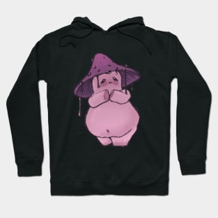 Mushroom Character Shy Pink Ink Cap Mushroom Hoodie